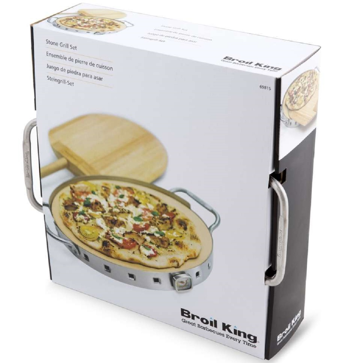 Набор для приготовления пиццы (лопатка, камень на подставке) 69816