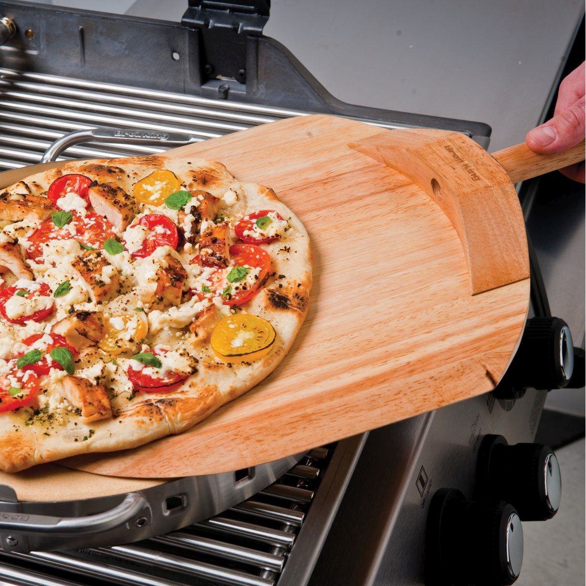 Набор для приготовления пиццы (лопатка, камень на подставке) 69816