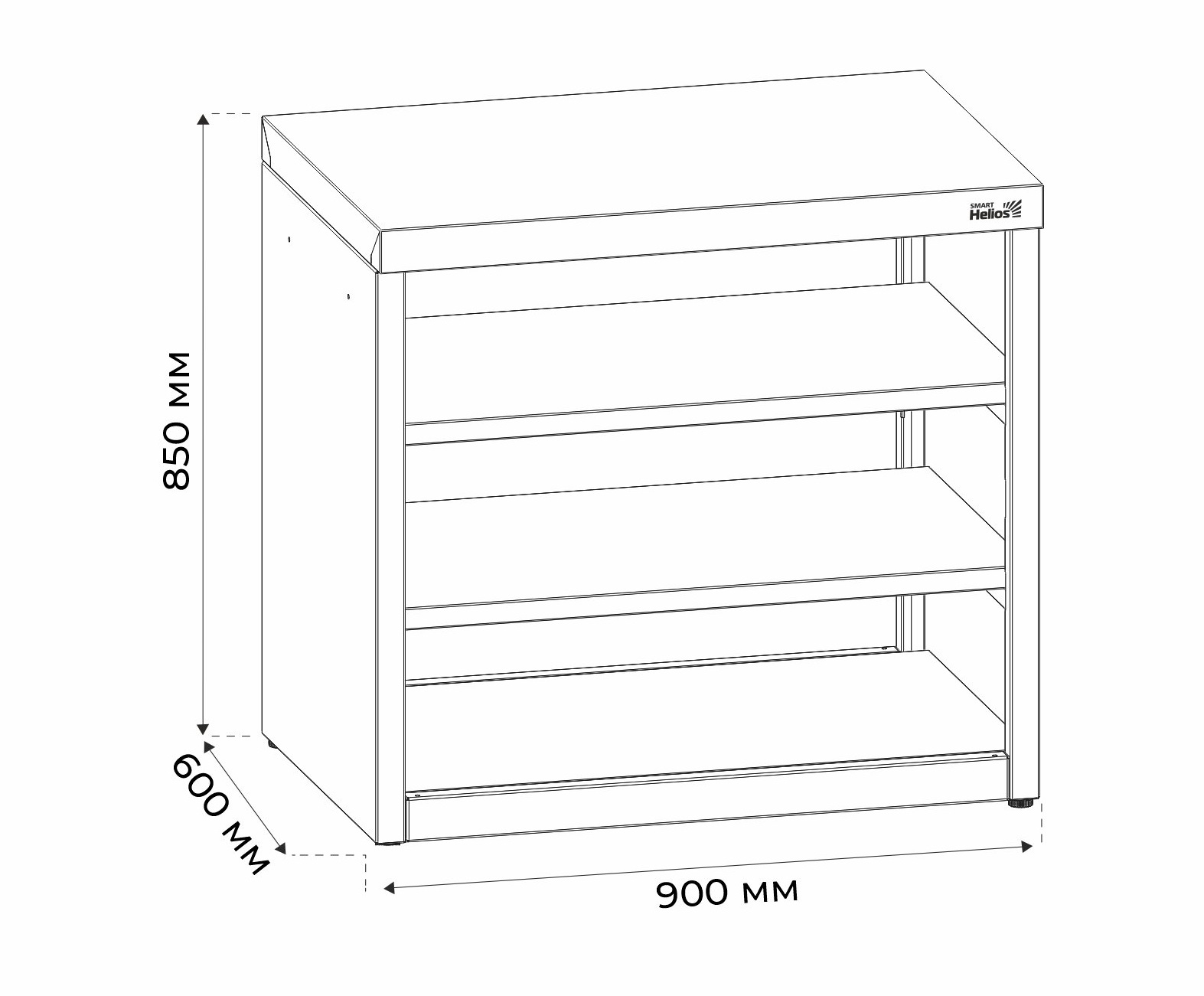 Модуль уличной кухни SMART-900 Стол (HS-KU02-S900) Helios