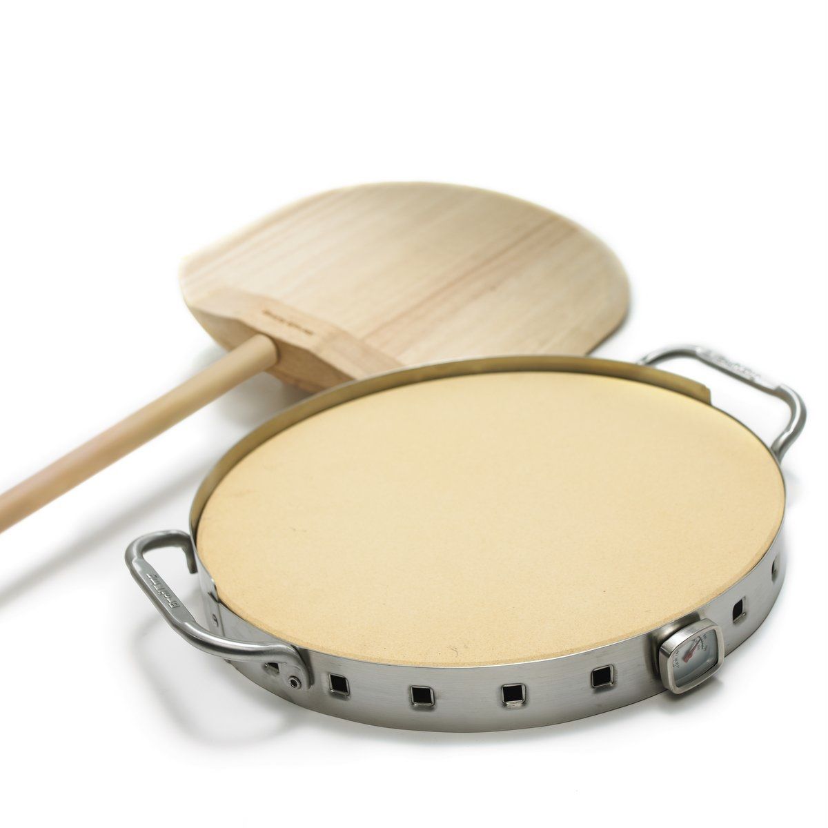 Набор для приготовления пиццы (лопатка, камень на подставке) 69816