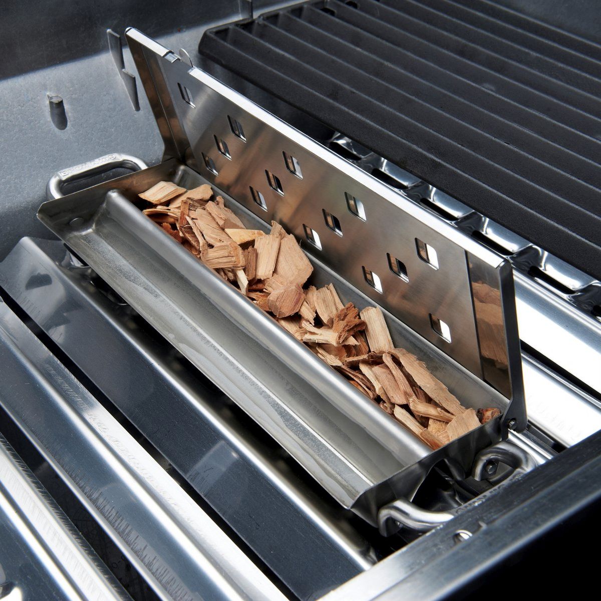 Ящик для копчения с задвижкой и двумя отделениями 60190